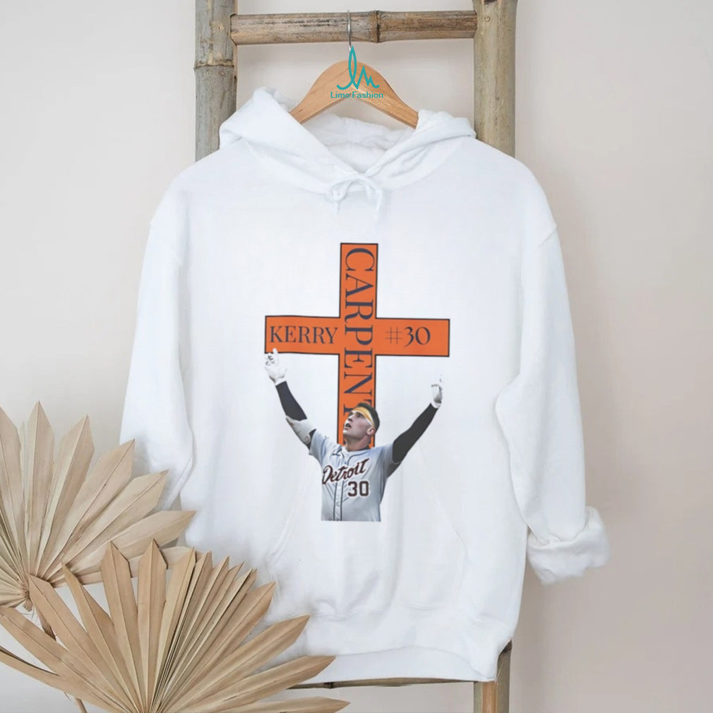Kerry Carpenter Detroit Tigers Praise the Lord cross graphic shirt