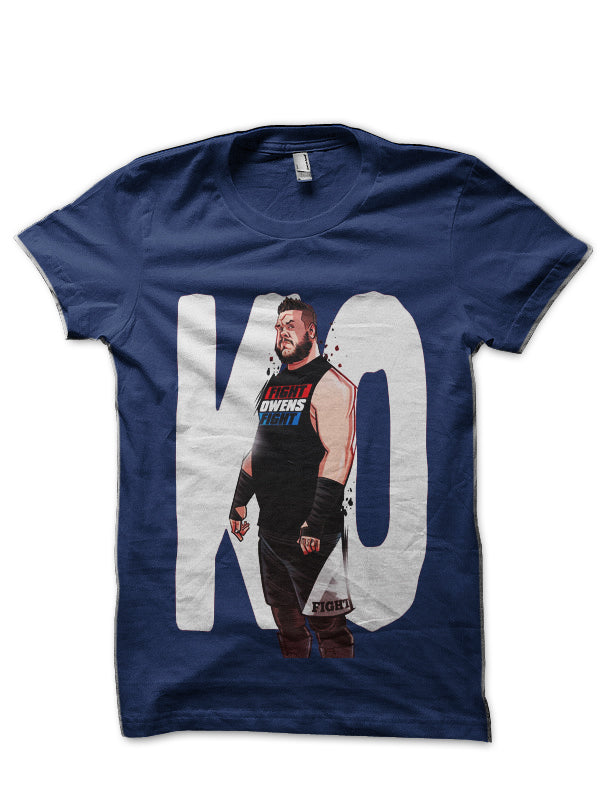 Kevin Owens Navy Blue T-Shirt Hoodie, Sweatshirt | PureTeeCo.com