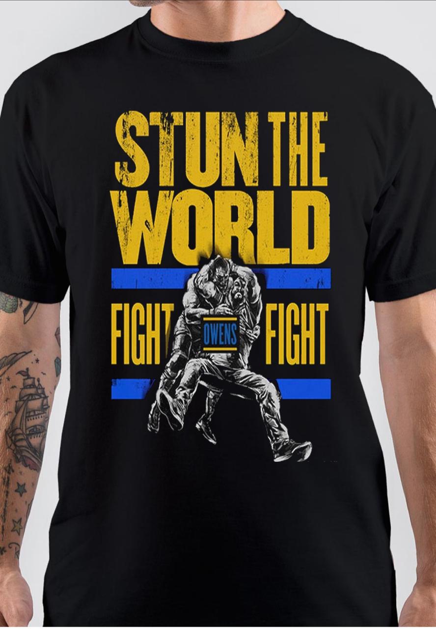 Kevin Owens Stun The World Black T-Shirt Hoodie, Sweatshirt | PureTeeCo.com