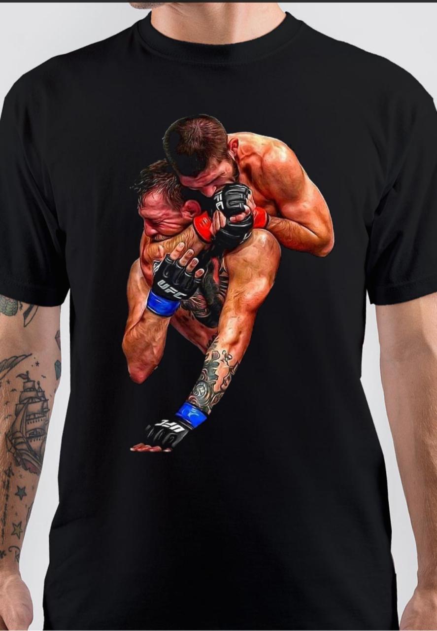 Khabib Nurmagomedov Vs Conor Mcgregor Black T-Shirt Hoodie, Sweatshirt | PureTeeCo.com