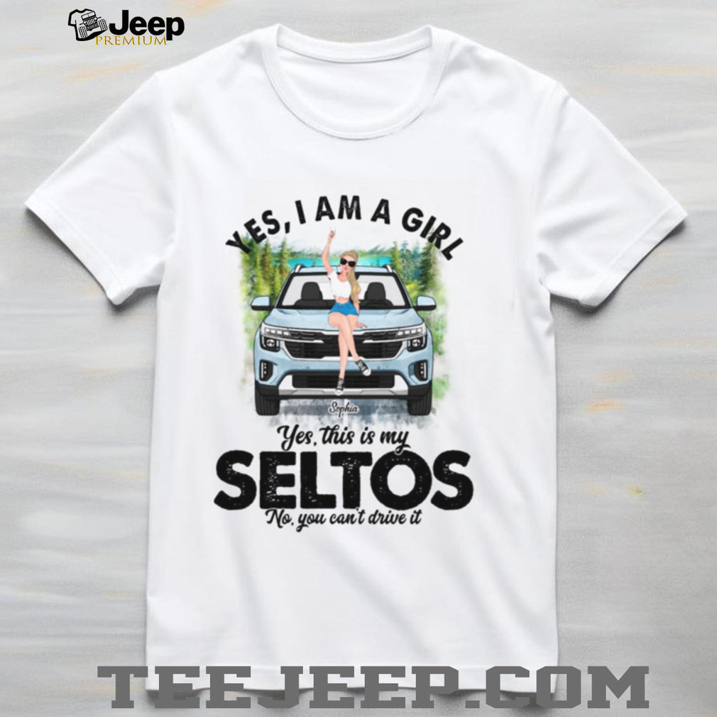Kia Seltos Girl Car Owner Custom Name Graphic Shirt