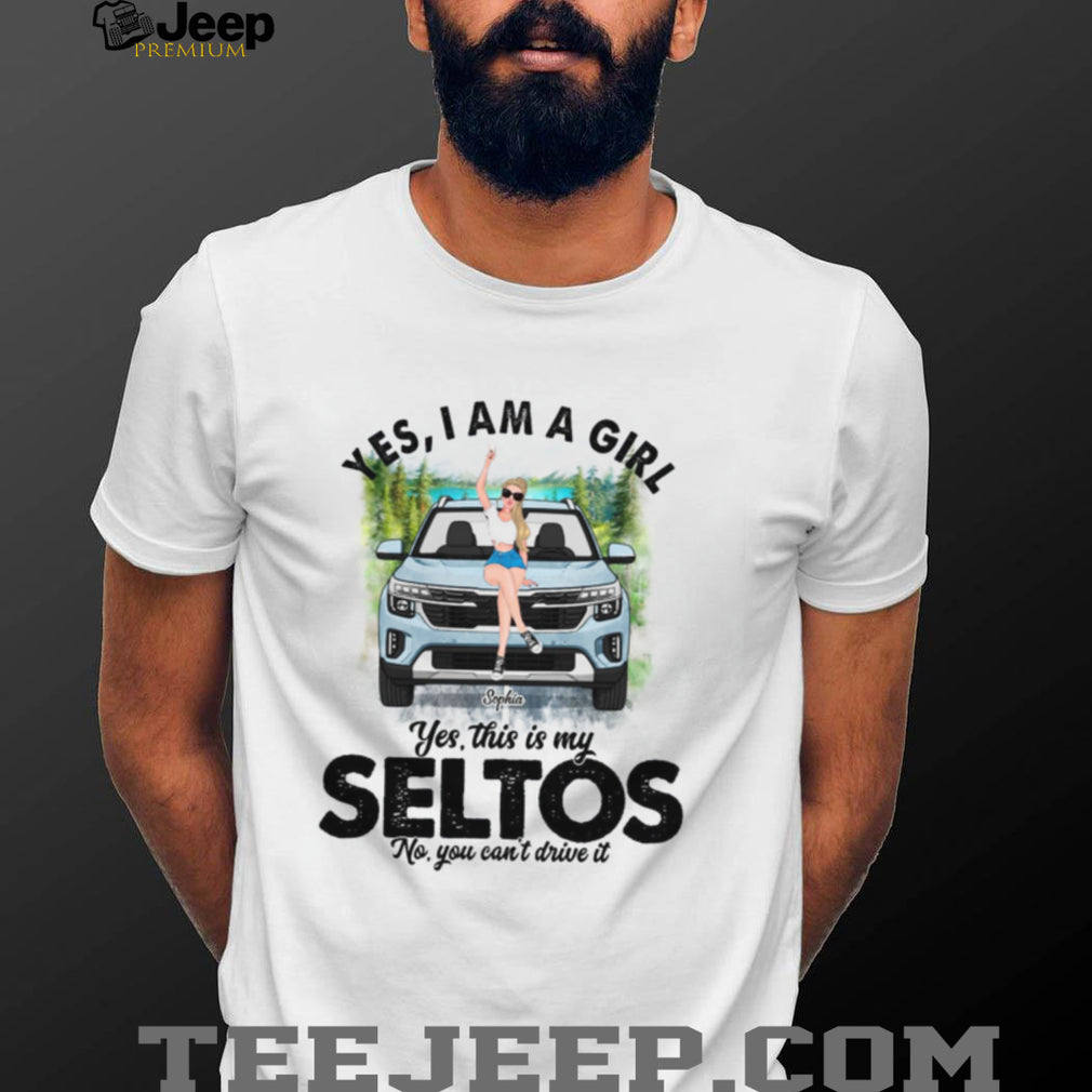 Kia Seltos Girl Car Owner Custom Name Graphic Shirt