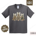 Kids Camo Christmas Shirt - Coquette Camo Bow Children's Tshirt - Youth Holiday Tee Gildan Hoodie, Sweatshirt | PureTeeCo.com