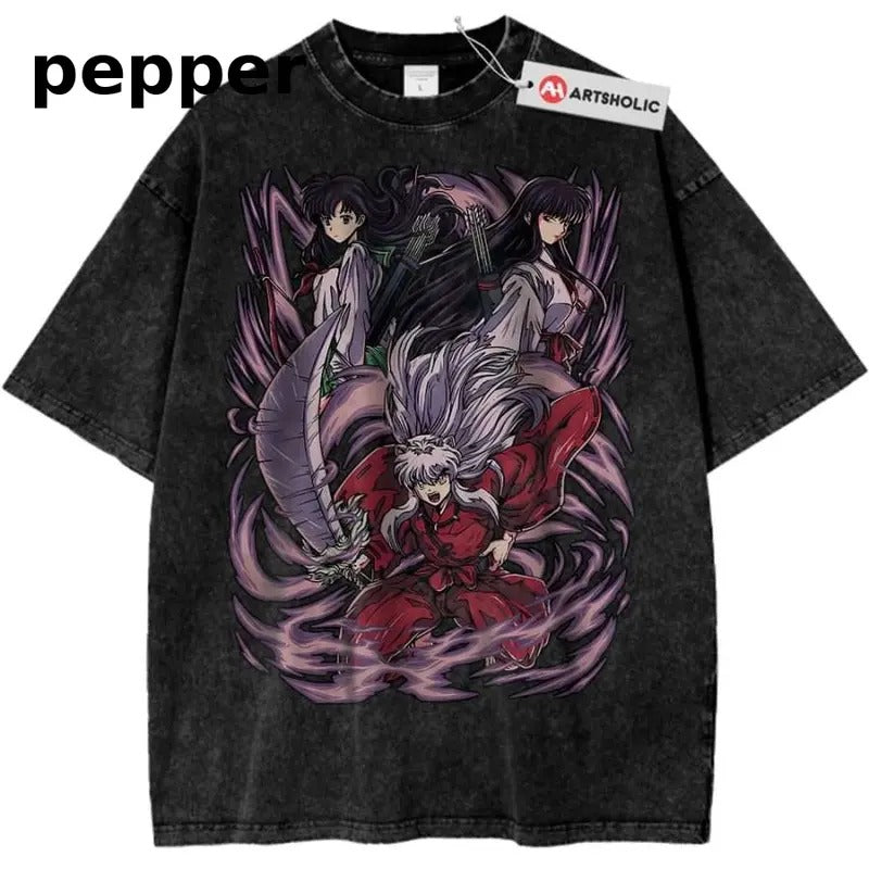 Kikyo Shirt, Kagome Shirt, Inuyasha Shirt, Anime Shirt, Vintage T-Shirt Hoodie, Sweatshirt | PureTeeCo.com