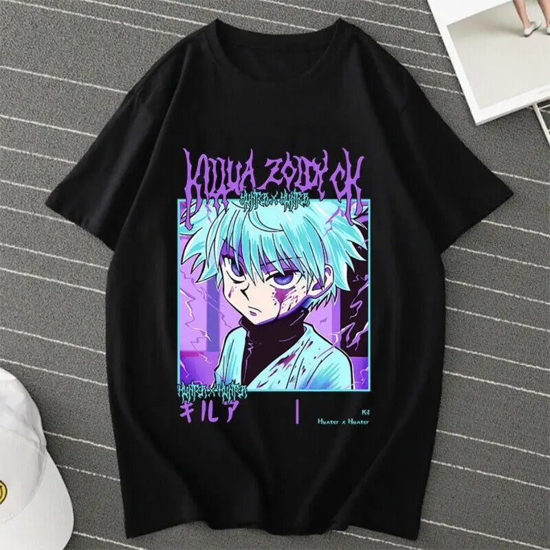 Killua Gon Hisoka T-shirts Anime Unisex Men Women Tops Print Cosplay Summer Tees Hoodie, Sweatshirt | PureTeeCo.com