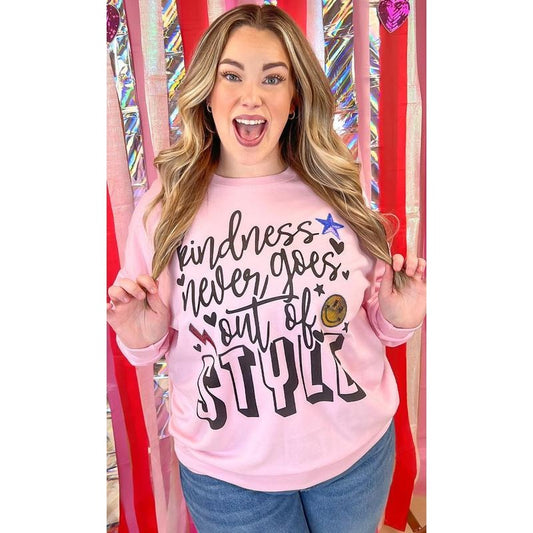 Kindness Never Goes Out of Style Sequin Graphic Sweatshirt