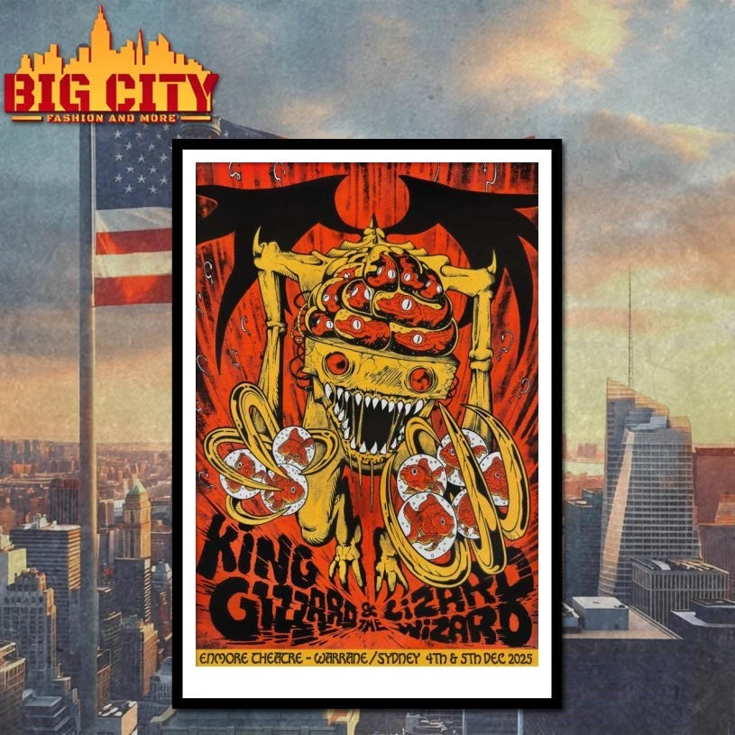 King Gizzard And The Lizard Wizard Dec 4-5 2025 Enmore Theatre in Newtown Sydney Poster shirt