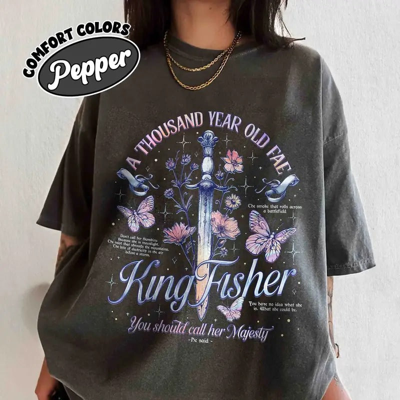 Kingfisher Comfort Colors Fan Shirt, Quicksilver Callie Hart Shirt, Little Osha Fantasy Romance Apparel, Merch Gift for...
