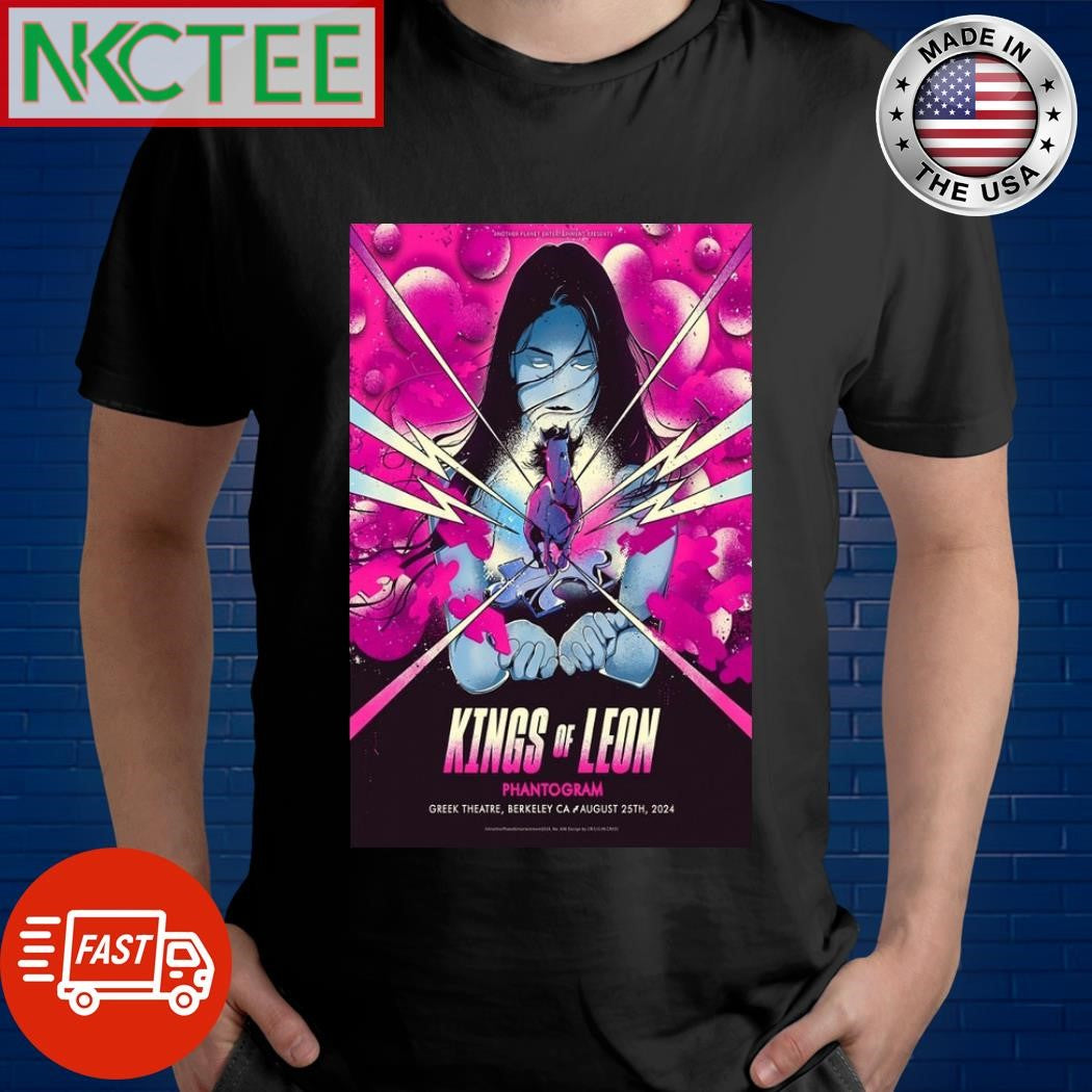 Kings Of Leon August 25, 2024 In Berkeley, CA Tour Poster Shirt