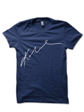 Kobe Bryantâ€™s Signature White On Black Navy Blue T-Shirt Hoodie, Sweatshirt | PureTeeCo.com