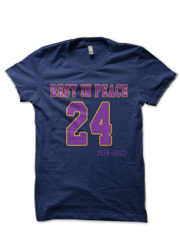 Rest In Peace Kobe Bryant RIP Kobe Bryant 24 Navy Blue T-Shirt Style001 Hoodie, Sweatshirt | PureTeeCo.com