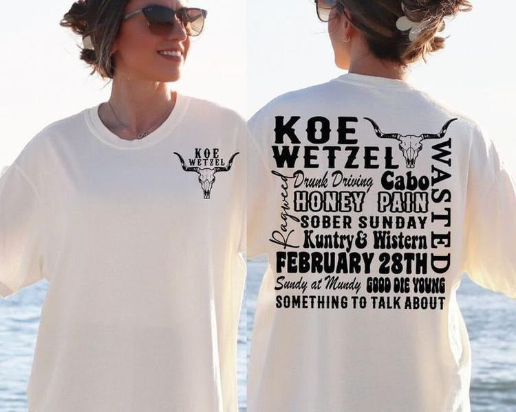 Koe Wetzel Songs tshirt,Koe Wetzel Shirt, Koe  tshirt Hoodie, Sweatshirt | PureTeeCo.com
