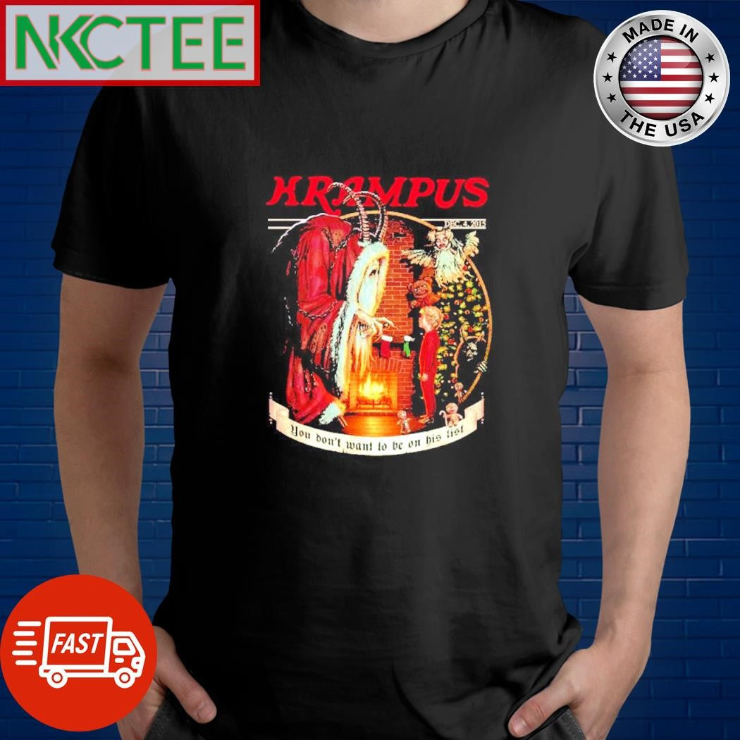 Krampus Naughty List You Don’t Want To Be On His List Christmas 2024 horror shirt