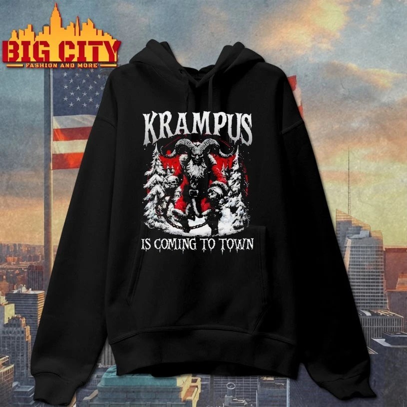 Krampus x Santa is coming to town christmas shirt