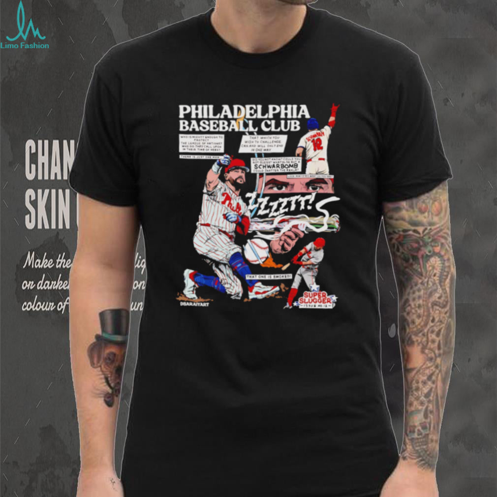 Kyle Schwarber Philadelphia Baseball Club Schwarbomb Super Slugger Issue shirt