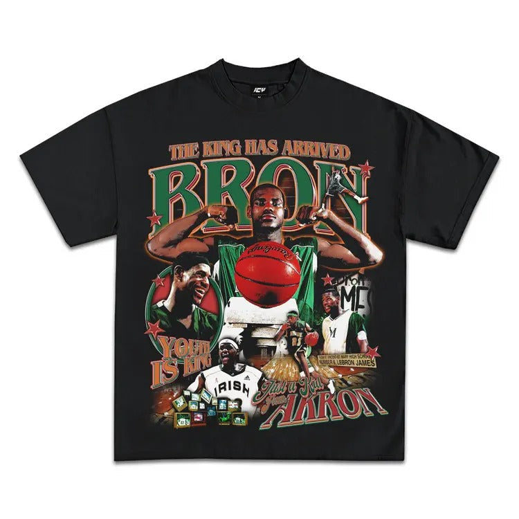 L3br0n Jam3s King of Akron Graphic T-Shirt Hoodie, Sweatshirt | PureTeeCo.com