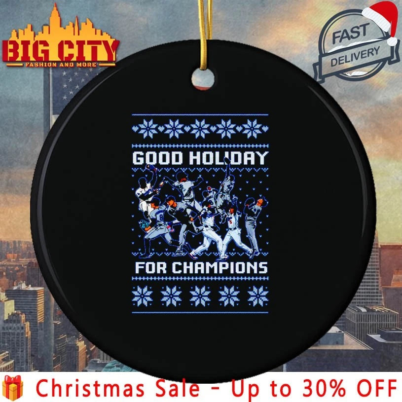 LA Dodgers good holiday for champions ugly christmas shirt