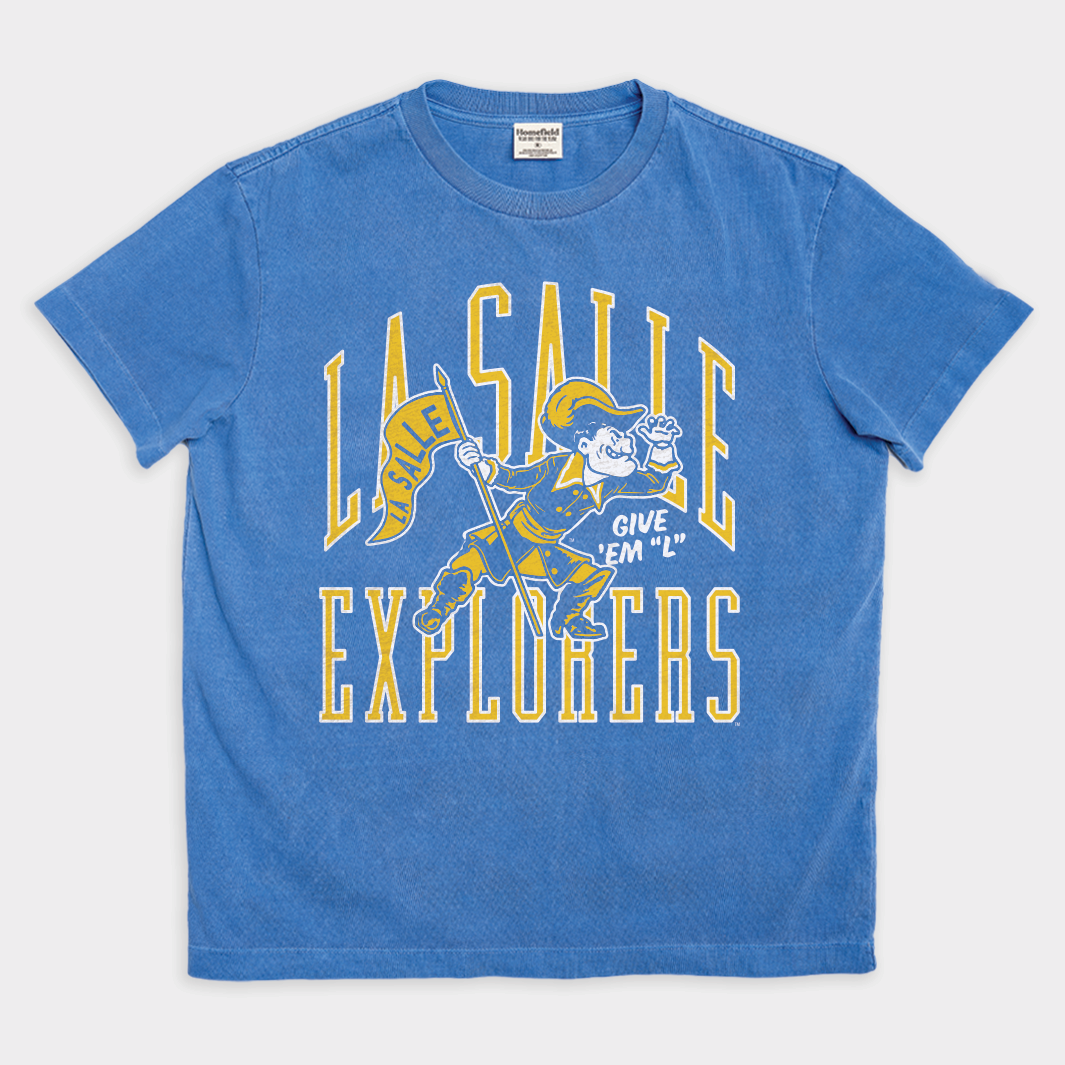 La Salle Explorers Fight Song Vintage Heavyweight Tee Hoodie, Sweatshirt | PureTeeCo.com