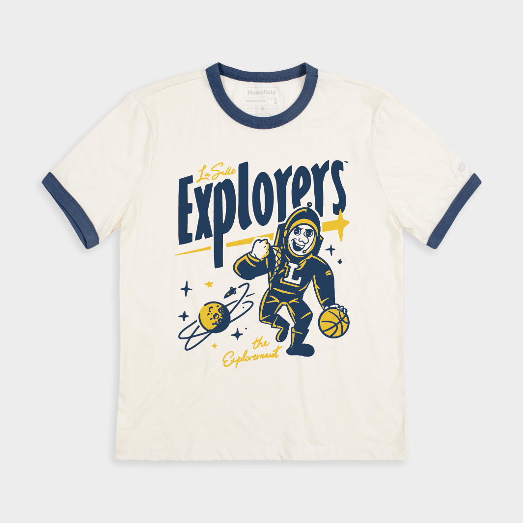 La Salle Explorers Explorernaut Ringer Tee Hoodie, Sweatshirt | PureTeeCo.com