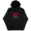 Embroidered Logo Black Hoodie T-Shirts, Sweatshirt | PureTeeCo.com (Image 1)