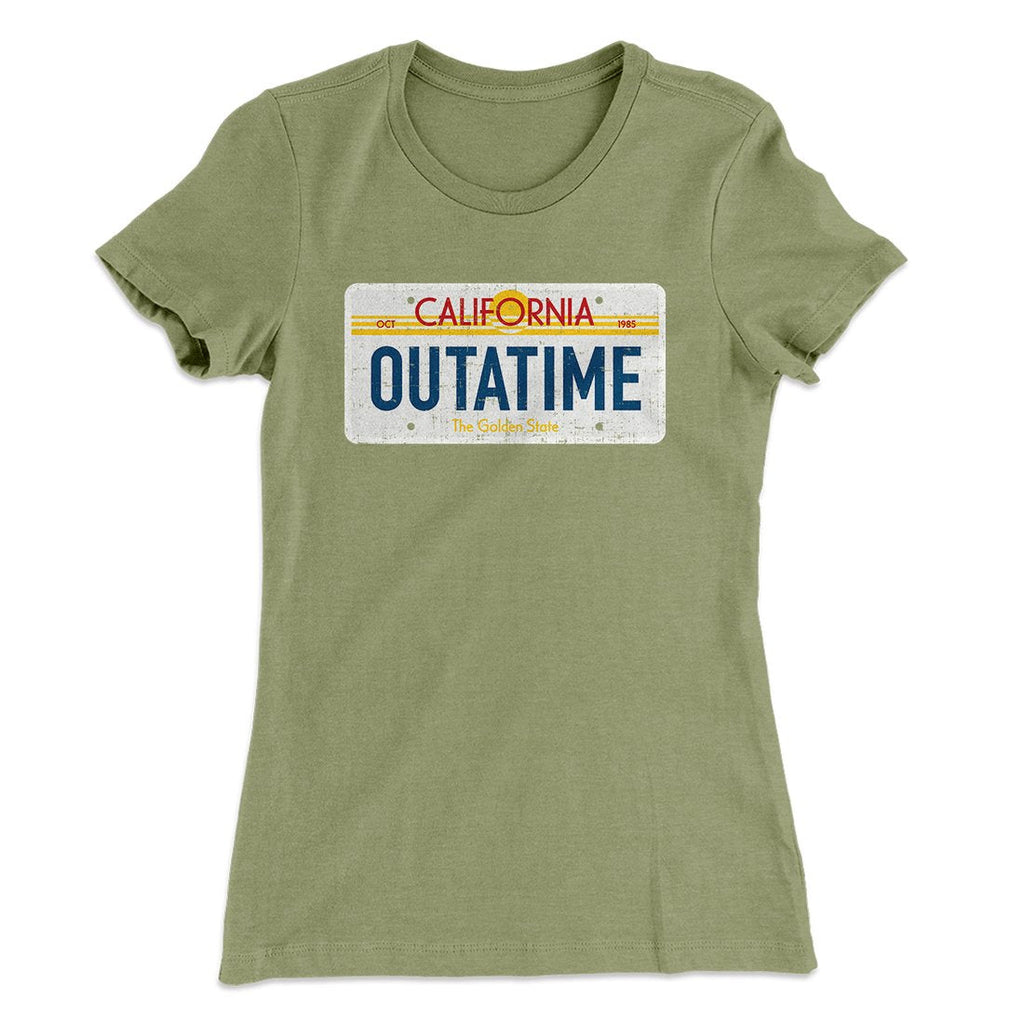 Outatime License Plate Women's T-Shirt Hoodie, Sweatshirt | PureTeeCo.com (Image 2)
