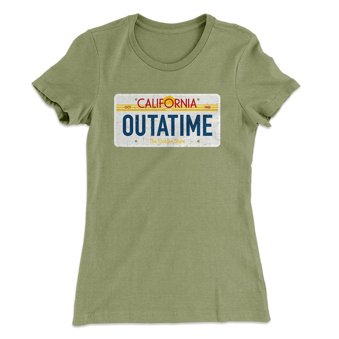 Outatime License Plate Women's T-Shirt Hoodie, Sweatshirt | PureTeeCo.com (Image 2)