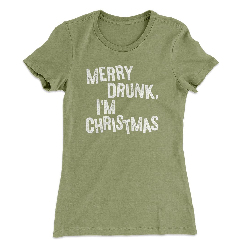 Merry Drunk, I'm Christmas Women's T-Shirt Hoodie, Sweatshirt | PureTeeCo.com (Image 4)