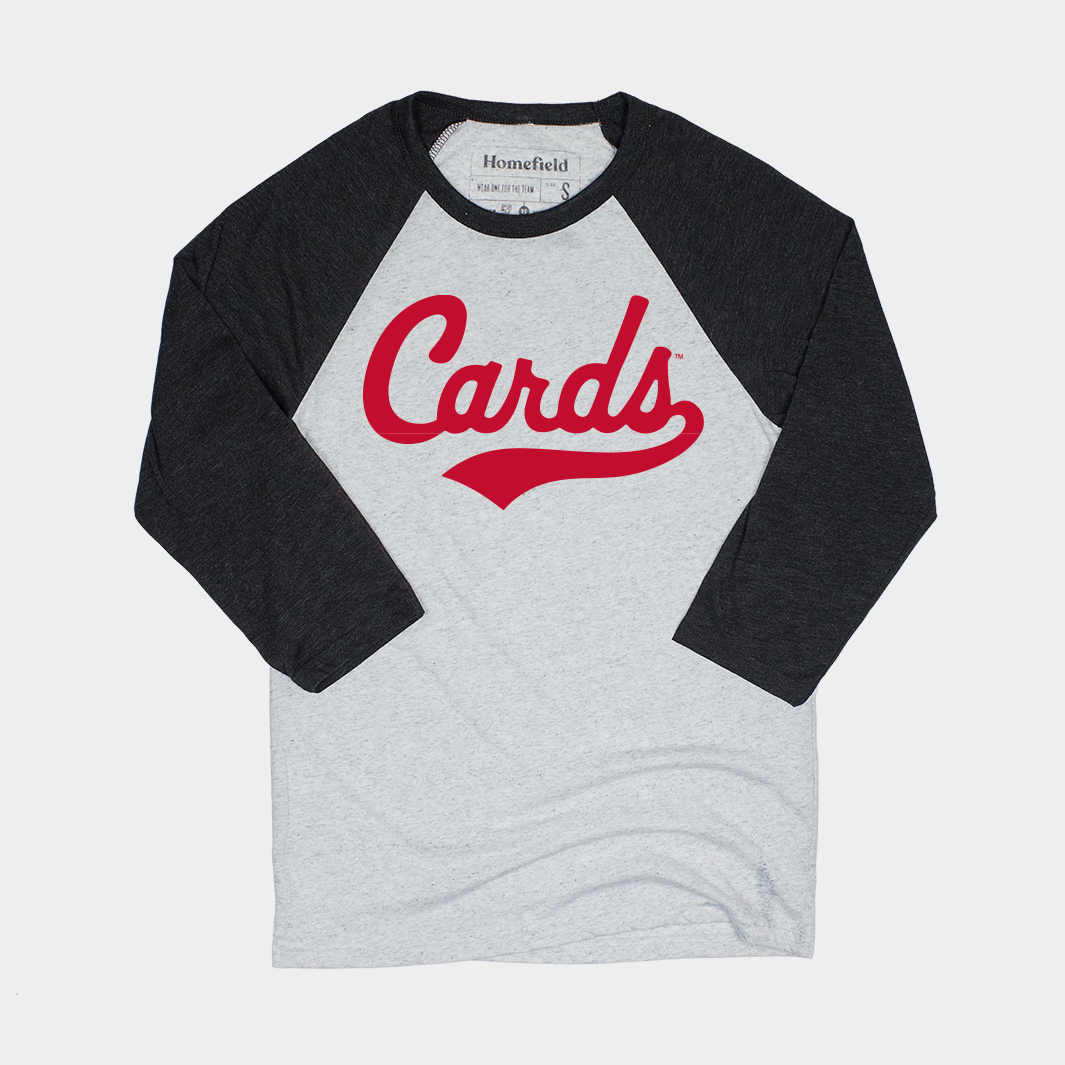 Louisville "Cards" Script Baseball Tee Hoodie, Sweatshirt | PureTeeCo.com