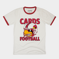 Louisville Cards Football Ringer Tee Hoodie, Sweatshirt | PureTeeCo.com (Image 1)