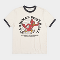 Louisville Cardinals Vintage 1968 Football Ringer Tee Hoodie, Sweatshirt | PureTeeCo.com (Image 1)