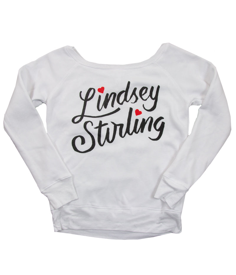 Lindsey Stirling Heart Scribble Womens Crewneck Sweatshirt T-Shirts, Hoodie | PureTeeCo.com