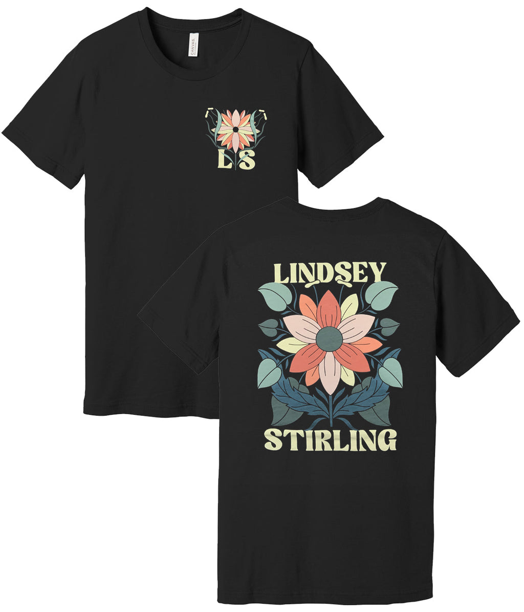 Lindsey Stirling Flower Shirt Hoodie, Sweatshirt | PureTeeCo.com (Image 1)