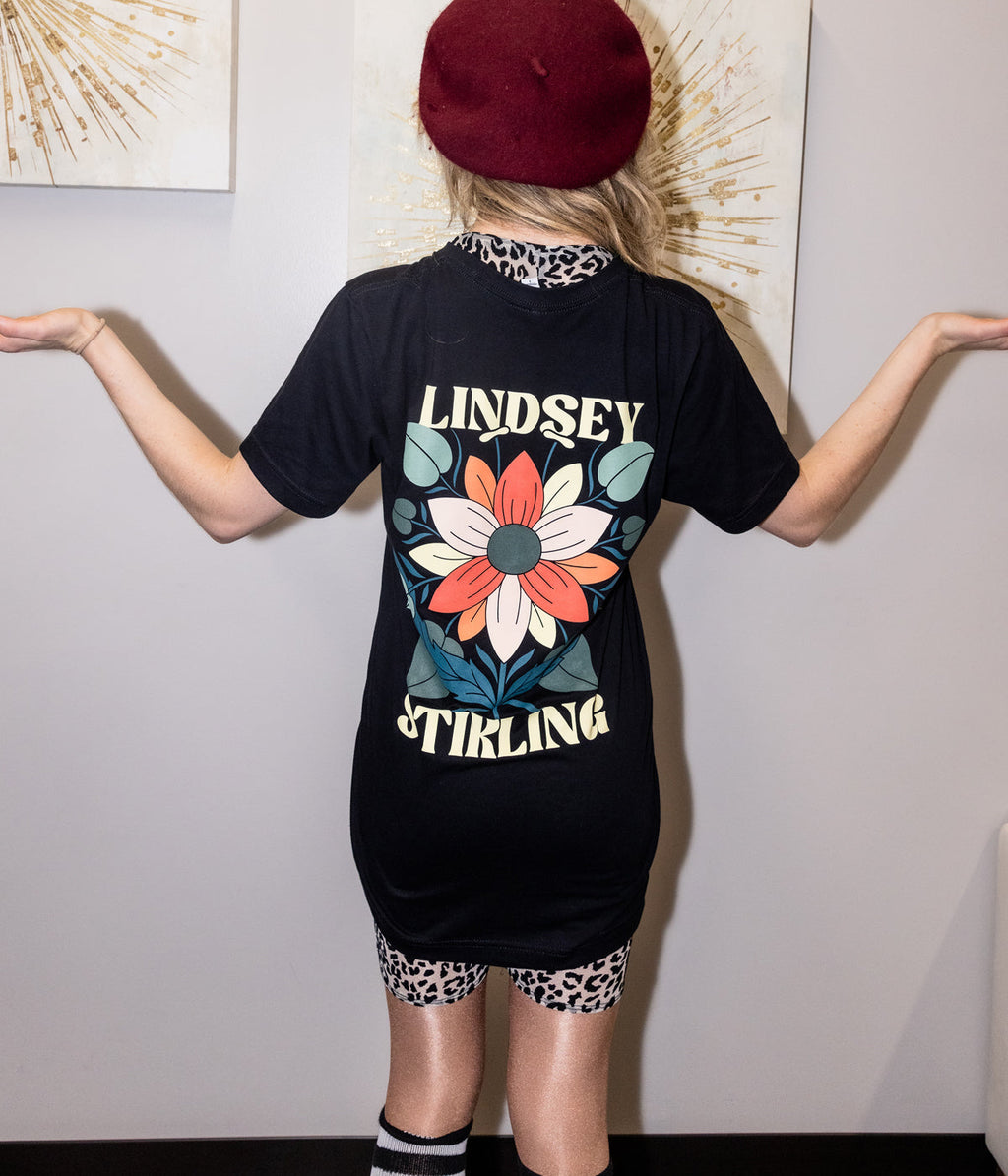 Lindsey Stirling Flower Shirt Hoodie, Sweatshirt | PureTeeCo.com (Image 3)
