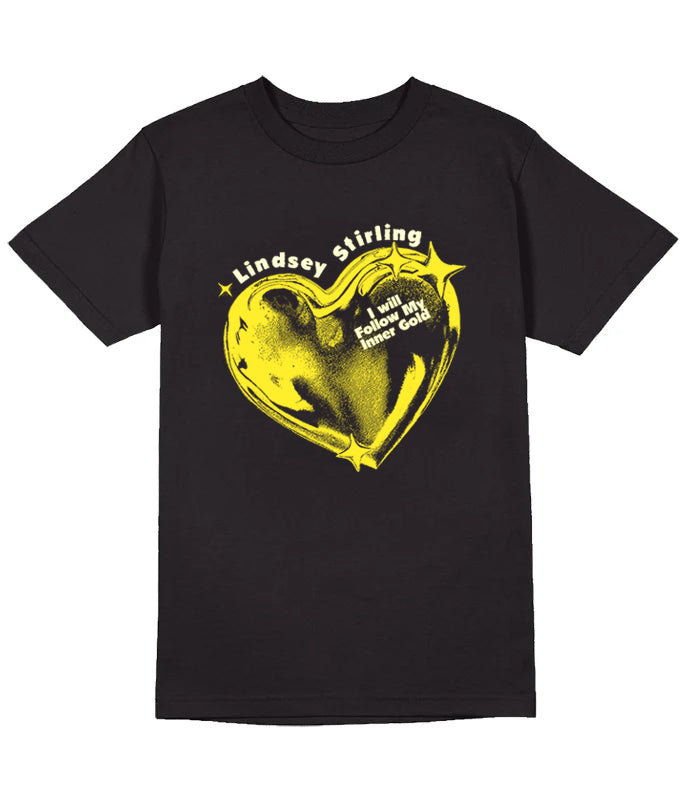 Lindsey Stirling Gold Heart Shirt Hoodie, Sweatshirt | PureTeeCo.com