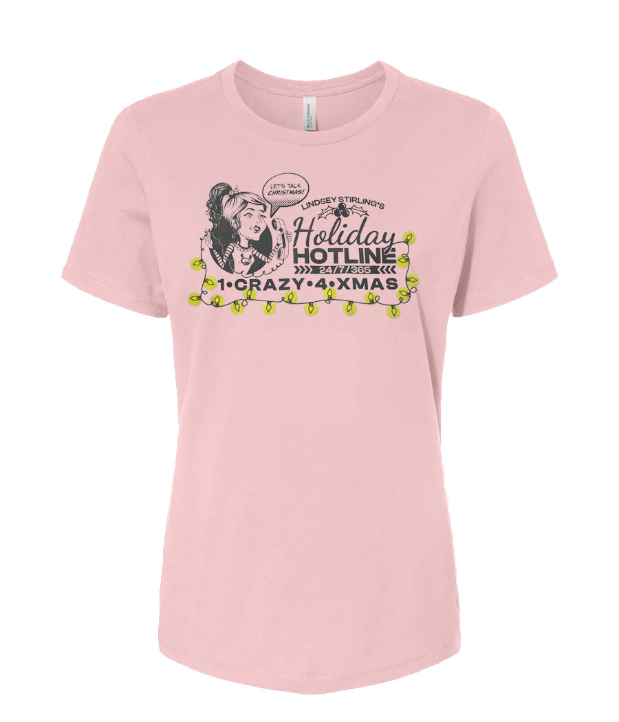 Lindsey Stirling Holiday Hotline Womens Shirt Hoodie, Sweatshirt | PureTeeCo.com