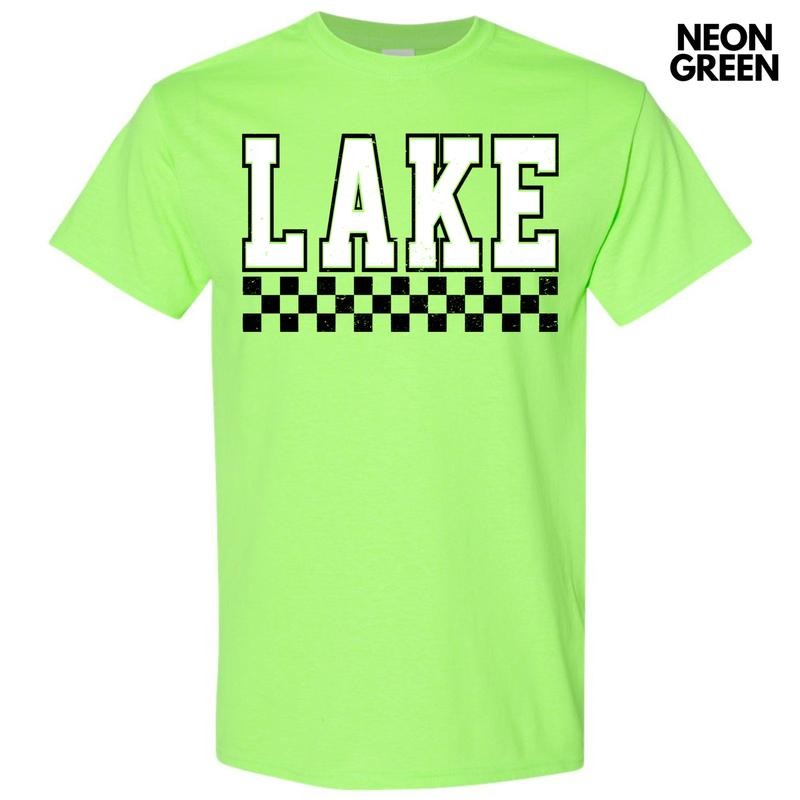 Lake Varsity Checkered Gildan Short Sleeve T-Shirt 'NLB' Hoodie, Sweatshirt | PureTeeCo.com