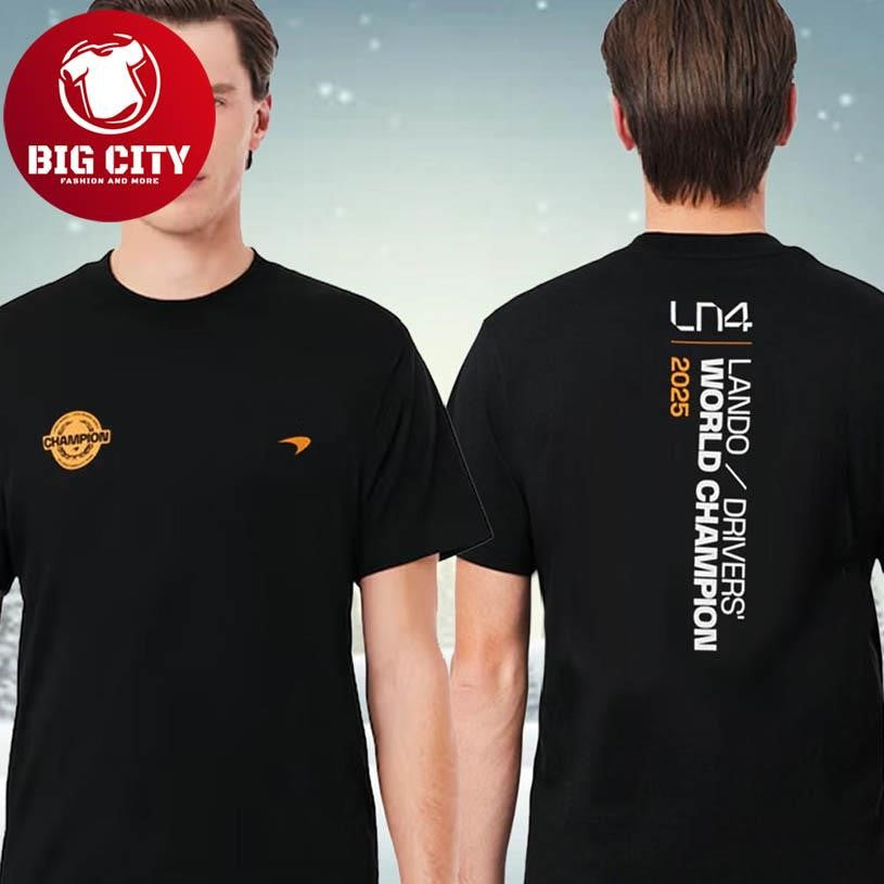 Lando Norris 2025 Drivers’ World Champion Two Sided Shirt
