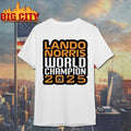 Lando Norris World champion 2025 text shirt