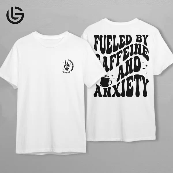 Latarshia Grant Store Fueled by Caffeine and Anxiety Everyday Wear T-Shirt Top Womenswear Hoodie, Sweatshirt | PureTeeCo.com