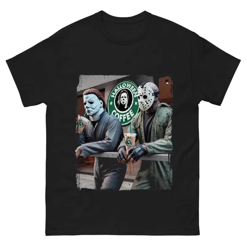 Laughs & Chills Jason and Michael Horror Tee for Spooky Events Hoodie, Sweatshirt | PureTeeCo.com