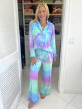 Lavender Swirl Wide Leg Pajama Set T-Shirts, Hoodie, Sweatshirt | PureTeeCo.com