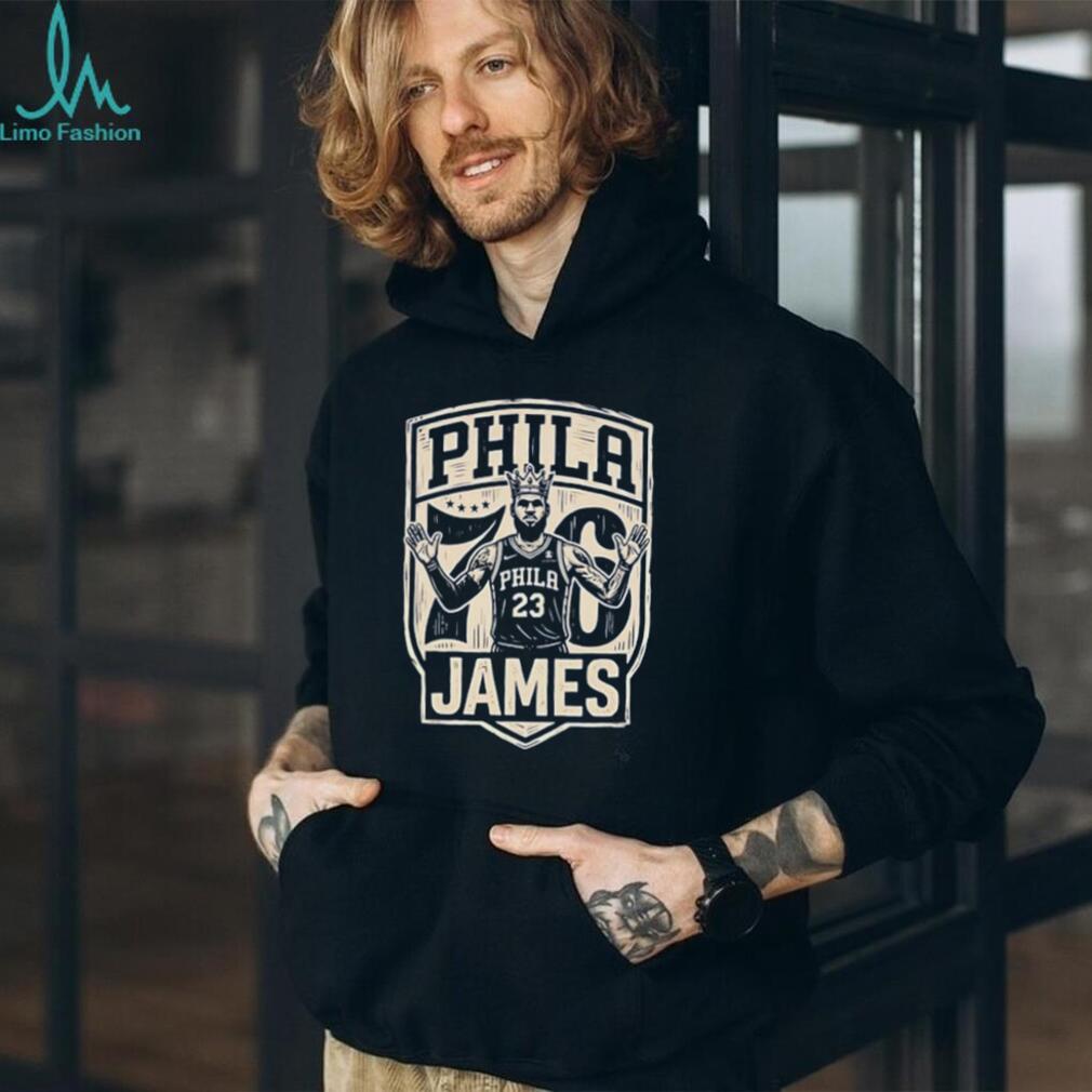 LeBron James 76ers portrait vintage shirt