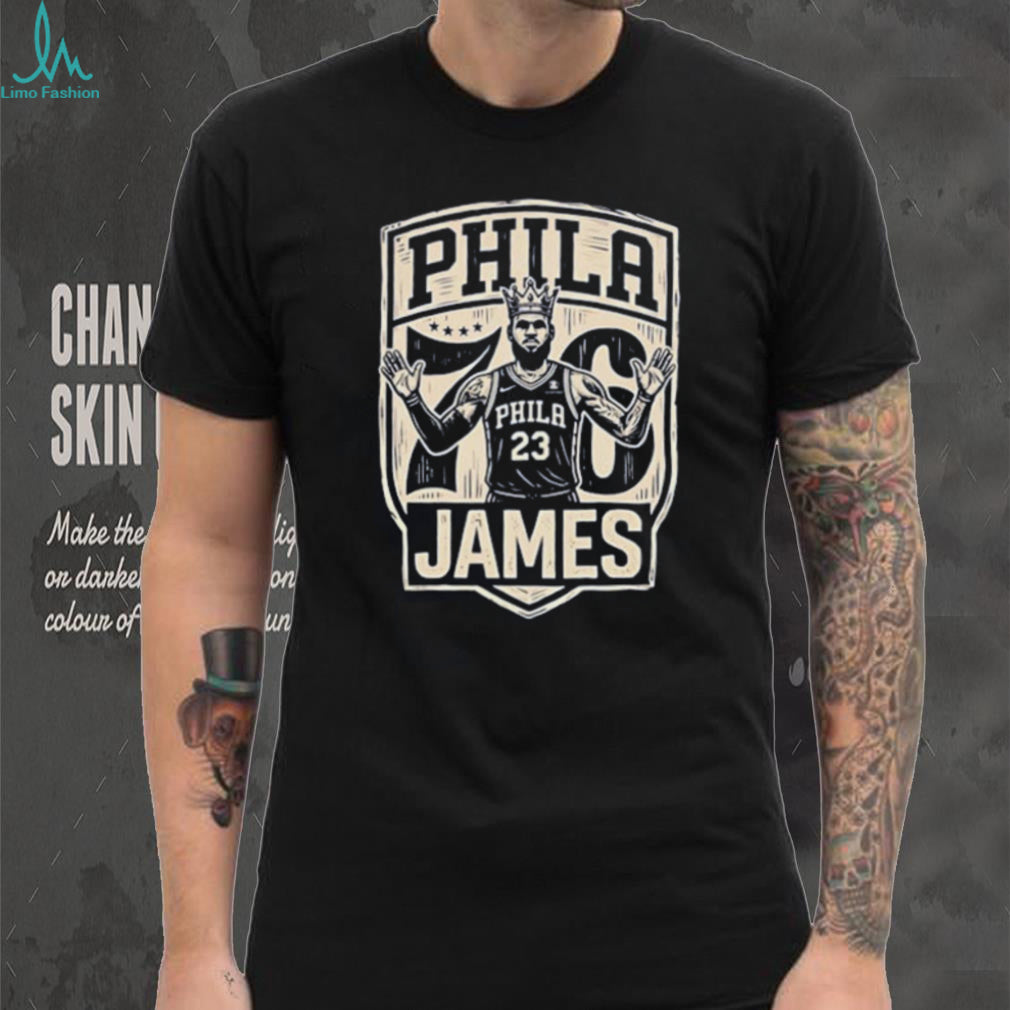 LeBron James 76ers portrait vintage shirt