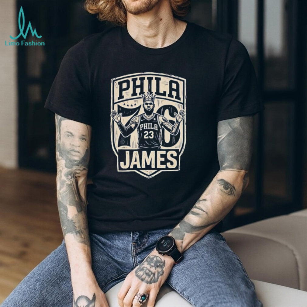 LeBron James 76ers portrait vintage shirt
