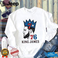 LeBron James the King James Philadelphia 76ers illustrated shirt