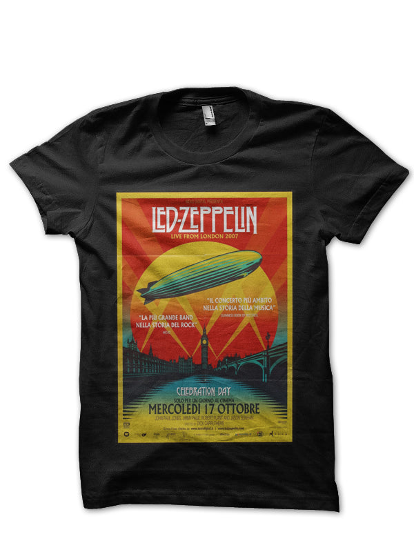 Led Zeppelin Celebration Day Black T-Shirt Hoodie, Sweatshirt | PureTeeCo.com
