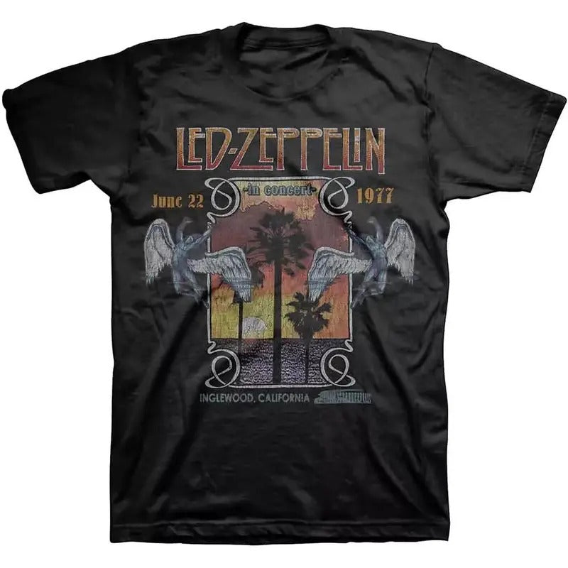 Led Zeppelin Inglewood Official Tee T-Shirt Mens Unisex Menswear Top Hoodie, Sweatshirt | PureTeeCo.com