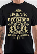 Legends Are Born In December T-Shirt Hoodie, Sweatshirt | PureTeeCo.com