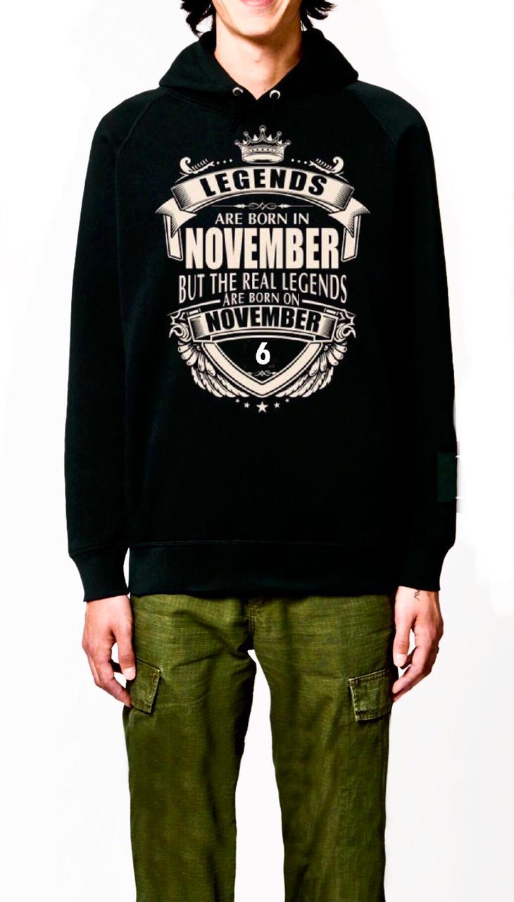 Legends Are Born On November 6 Hoodie T-Shirts, Sweatshirt | PureTeeCo.com