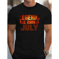 Legends Born in July Premium Comfort Fit Cotton Men's T-Shirt - Classic Tee for Men - Soft, Breathable, and Durable